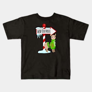 Christmas quotes with llama design Kids T-Shirt